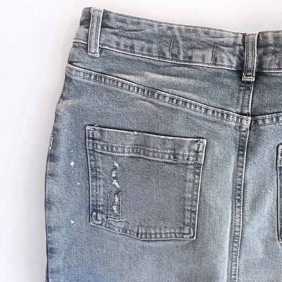 Pilcro & the Letterpress Patchwork Denim Skirt Size 4 Distressed EUC - Picture 5 of 8